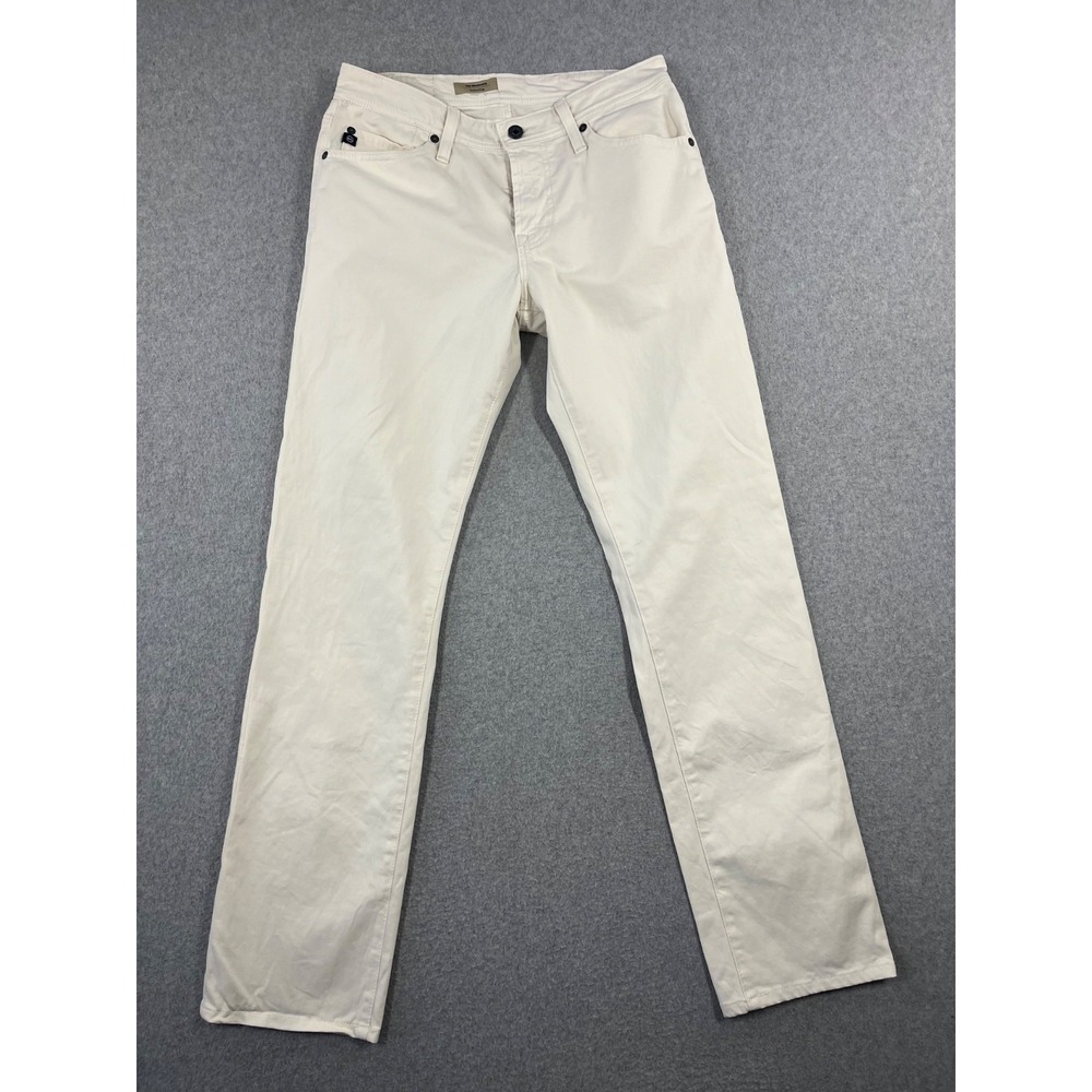 Adriano Goldschmied Pants Mens 30x32 White The Gradute TailoredLeg Stretch